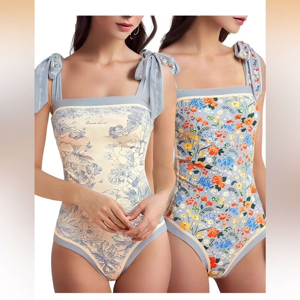 SKAYS Reversible Floral One Piece Vintage Cute With Adjustable Straps S/770-5